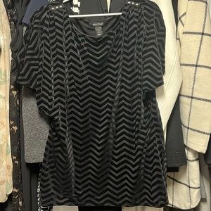 White House Black market black velvet top